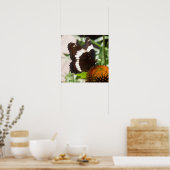 Schwarz-Weiß-Schmetterling 49 Poster (Küche)