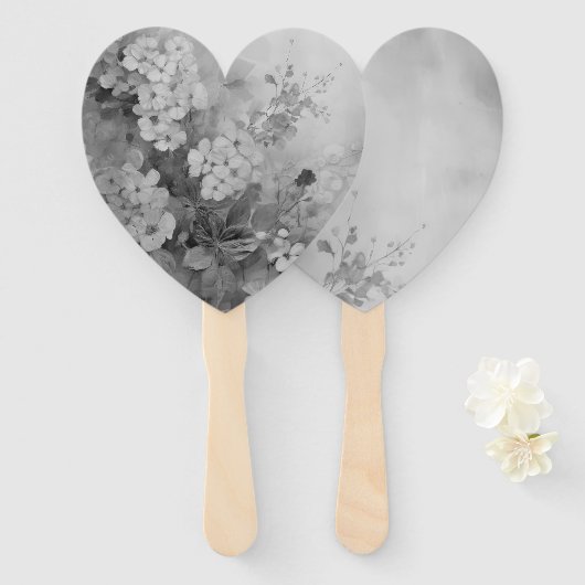 Schwarz-Weiß-Schmetterling Fächer (Vorne und Hinten)