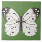 Schwarz-Weiß-Schmetterling Fliese (Vorderseite)