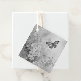 Schwarz-Weiß-Schmetterling Geschenkanhänger