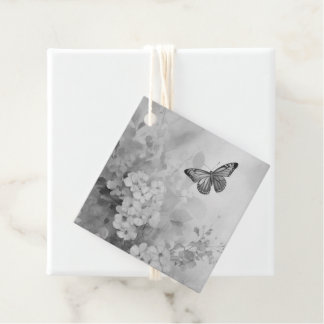 Schwarz-Weiß-Schmetterling Geschenkanhänger