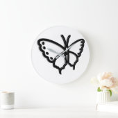 Schwarz-Weiß-Schmetterling Große Uhr (Zuhause)