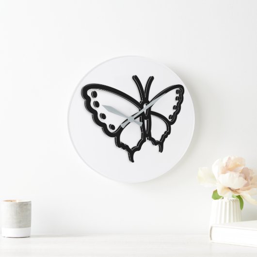 Schwarz-Weiß-Schmetterling Große Uhr (Zuhause)