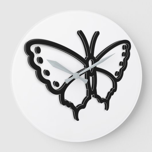 Schwarz-Weiß-Schmetterling Große Uhr (Vorderseite)