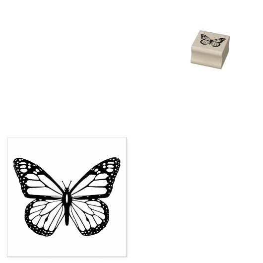 Schwarz-Weiß-Schmetterling Gummistempel (Stempel)