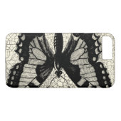 Schwarz-Weiß-Schmetterling im Hintergrund Case-Mate iPhone Hülle (Rückseite (Horizontal))
