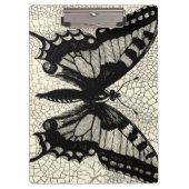 Schwarz-Weiß-Schmetterling im Hintergrund Klemmbrett (Vorderseite)
