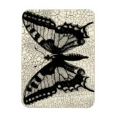 Schwarz-Weiß-Schmetterling im Hintergrund Magnet (Vertikal)