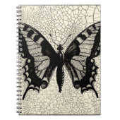 Schwarz-Weiß-Schmetterling im Hintergrund Notizblock (Vorderseite)