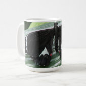 Schwarz-Weiß-Schmetterling Kaffeetasse (Vorderseite Links)