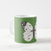 Schwarz-Weiß-Schmetterling Kaffeetasse (Vorderseite Links)