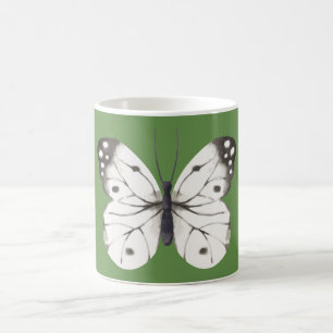 Schwarz-Weiß-Schmetterling Kaffeetasse
