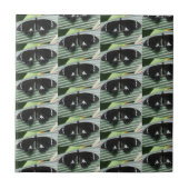 Schwarz-Weiß-Schmetterling-Keramik Tile Fliese (Vorderseite)