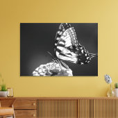 Schwarz-Weiß-Schmetterling-Leinwand Leinwanddruck (Insitu (Wohnzimmer))