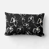 Schwarz-Weiß-Schmetterling Lendenkissen (Rückseite)