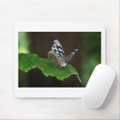 Schwarz-Weiß-Schmetterling Mousepad (Mit Mouse)