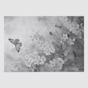 Schwarz-Weiß-Schmetterling Seidenpapier
