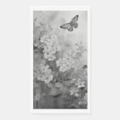 Schwarz-Weiß-Schmetterling Serviette (Vorderseite)