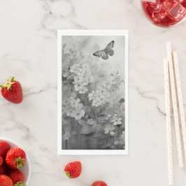 Schwarz-Weiß-Schmetterling Serviette