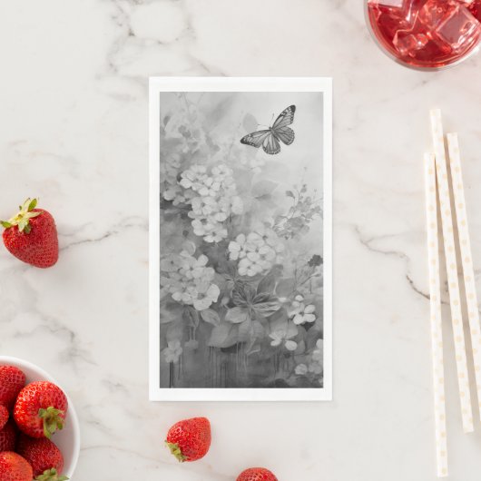 Schwarz-Weiß-Schmetterling Serviette (Beispiel)