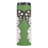Schwarz-Weiß-Schmetterling Thermosbecher (Rückseite)