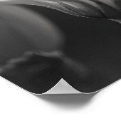 Schwarz-Weiß-Schmetterling und Blume Poster (Ecke)