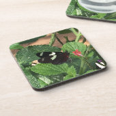 Schwarz-Weiß-Schmetterling Untersetzer (Linke Seite)