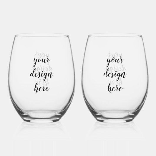 Schwarz-Weiß-Schmetterling Weinglas Ohne Stiel (Vorderseite)