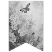Schwarz-Weiß-Schmetterling Wimpelkette (Erste Fahne)