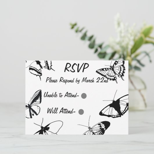 Schwarz-Weiß-Schmetterlinge (Stehend Vorderseite)