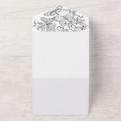 Schwarz-Weiß-Schmetterlinge All In One Einladung (Außenbereich)