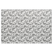 Schwarz-Weiß-Schmetterlinge & Blume-Muster Stoff (Yard (91,4 cm))