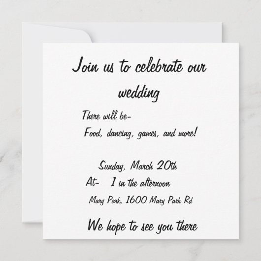 Schwarz-Weiß-Schmetterlinge Einladung (Rückseite)