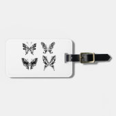 Schwarz-Weiß-Schmetterlinge Gepäckanhänger (Vorderseite horizontal)