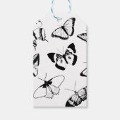 Schwarz-Weiß-Schmetterlinge Geschenkanhänger (Vorderseite)