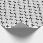 Schwarz-Weiß-Schmetterlinge Geschenkpapier (Ecke)