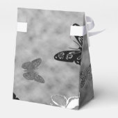 Schwarz-Weiß-Schmetterlinge Geschenkschachtel (Rückseite)