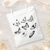 Schwarz-Weiß-Schmetterlinge Geschenktütchen (Ausgeschnitten)