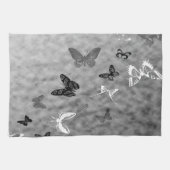 Schwarz-Weiß-Schmetterlinge Handtuch (Horizontal)