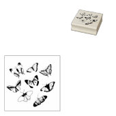Schwarz-Weiß-Schmetterlinge-Hochzeit Gummistempel (Stempel)