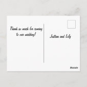 Schwarz-Weiß-Schmetterlinge-Hochzeit Postkarte (Rückseite)