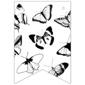 Schwarz-Weiß-Schmetterlinge Hochzeitsbrille Wimpelkette (Erste Fahne)