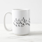 Schwarz-Weiß-Schmetterlinge Kaffeetasse (Links)