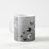 Schwarz-Weiß-Schmetterlinge Kaffeetasse (Vorderseite Links)