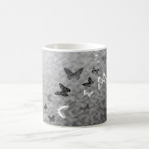 Schwarz-Weiß-Schmetterlinge Kaffeetasse