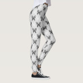 Schwarz-Weiß-Schmetterlinge Leggings (Rechts)