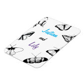 Schwarz-Weiß-Schmetterlinge Magnet (Linke Seite)