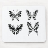 Schwarz-Weiß-Schmetterlinge Mousepad (Vorne)