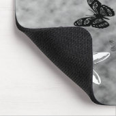 Schwarz-Weiß-Schmetterlinge Mousepad (Ecke)