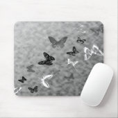 Schwarz-Weiß-Schmetterlinge Mousepad (Mit Mouse)